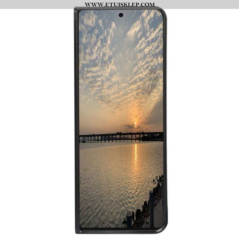 Etui do Samsung Galaxy Z Fold 4 Powlekająca Skórzana Tekstura